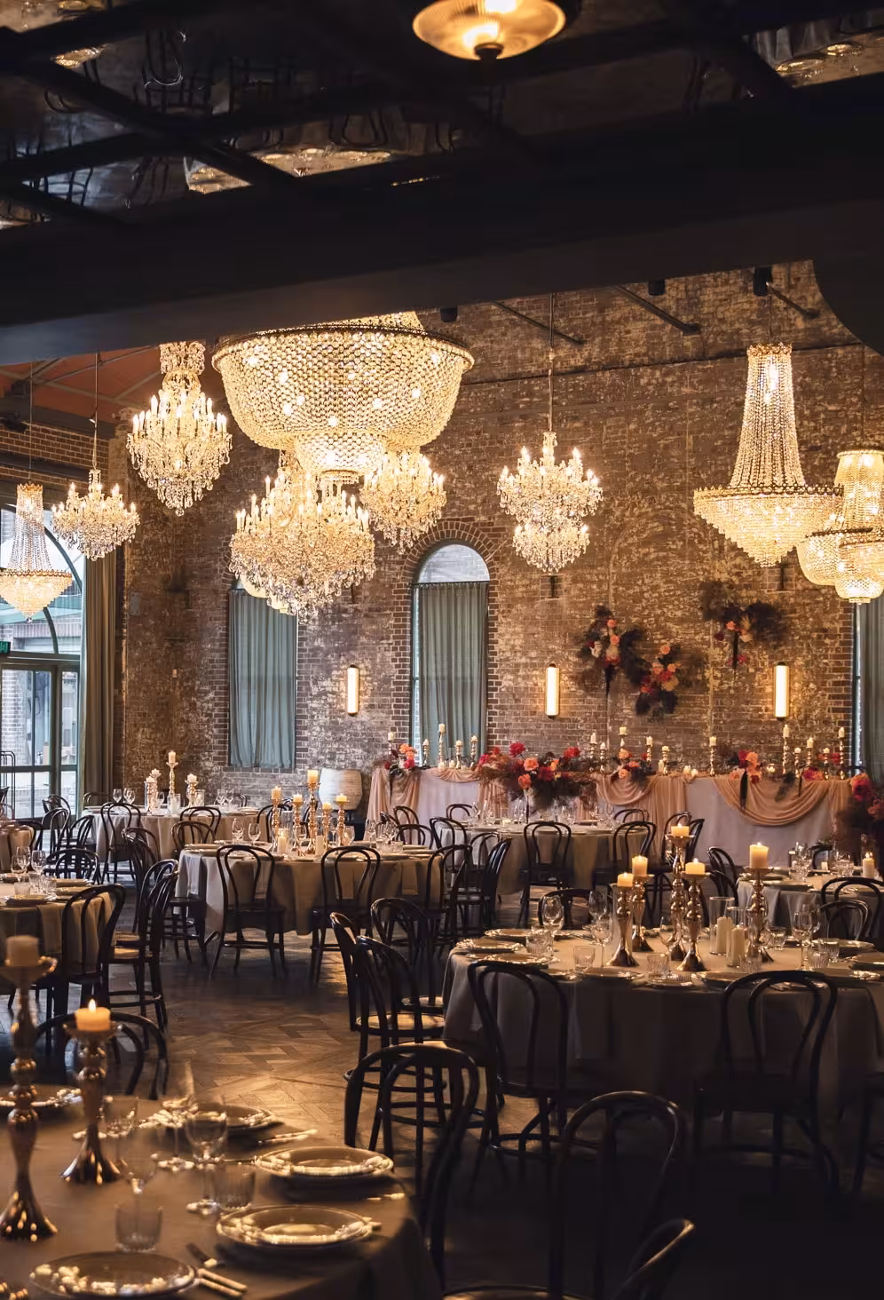 The Grounds Events | Linseed House Weddings Chandelier Ballroom Styling