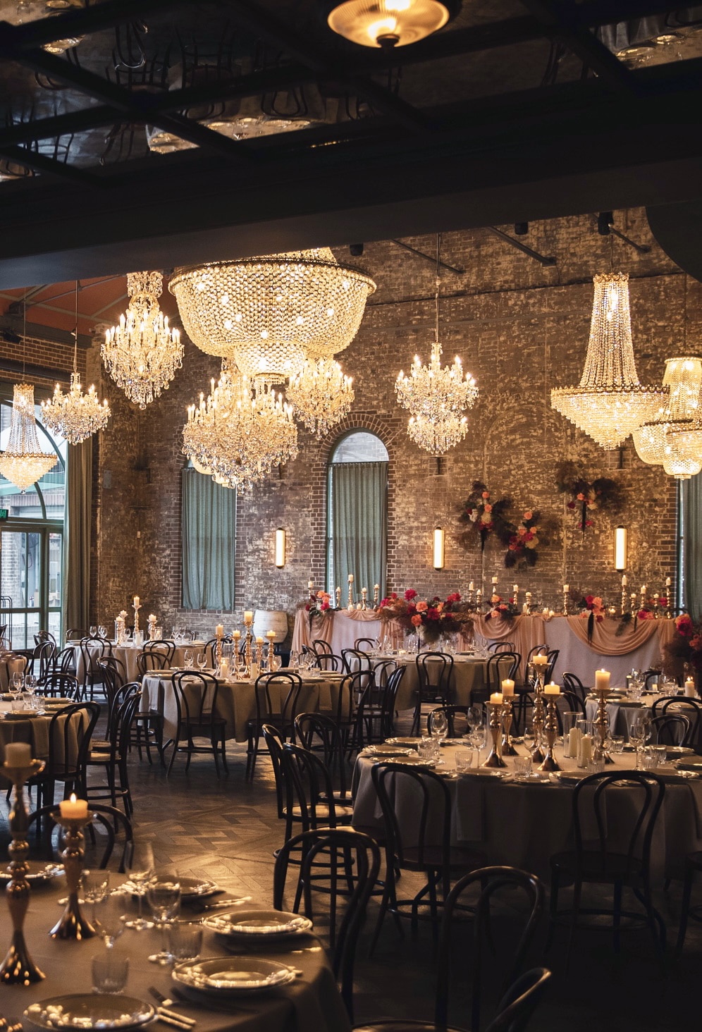 The Grounds Events | Linseed House Weddings Chandelier Ballroom Styling